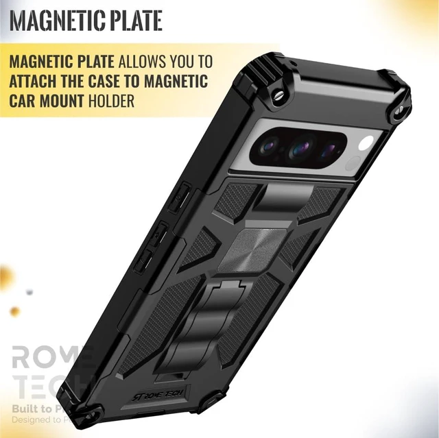 Alt view image 4 of 6 - Google Pixel 8 Pro Armor Case with Ring & Magnetic Mount