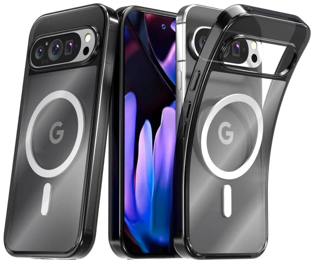 Main image of Google Pixel 9 Pro XL 6.8" (2024) Hybrid Shockproof Clear Slim Acrylic Case with MagSafe