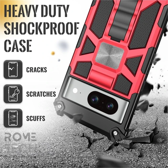 Alt view image 6 of 6 - Google Pixel 8 Armor Case with Kickstand & Magnetic Mount