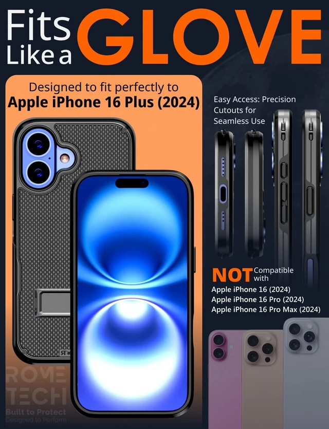 Alt view image 2 of 7 - Apple iPhone 16 Plus Magsafe Holster Phone Case With Belt Clip