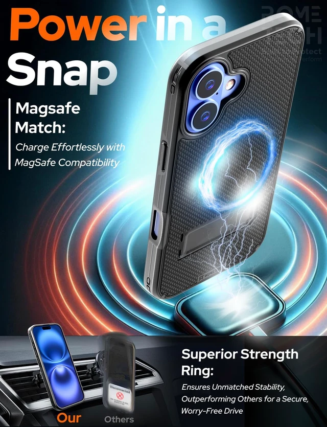 Alt view image 5 of 7 - Apple iPhone 16 Plus Magsafe Holster Phone Case With Belt Clip