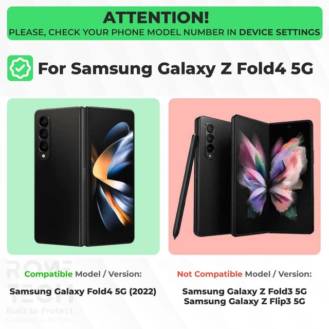Alt view image 2 of 7 - Samsung Galaxy Z Fold 4 Belt Clip Holster Phone Case (Hinge Protector Edition)
