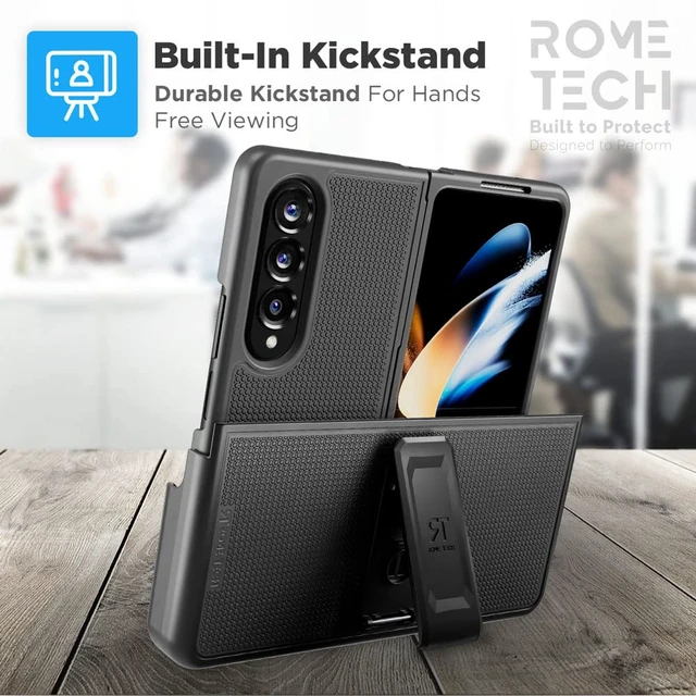 Alt view image 5 of 7 - Samsung Galaxy Z Fold 4 Belt Clip Holster Phone Case (Hinge Protector Edition)