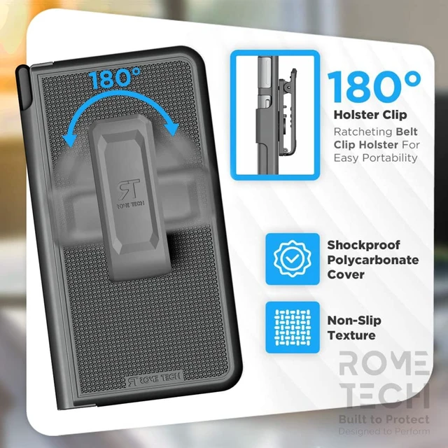 Alt view image 7 of 7 - Samsung Galaxy Z Fold 4 Belt Clip Holster Phone Case (Hinge Protector Edition)
