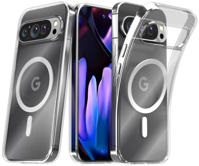 Main image of Google Pixel 9 Pro XL 6.8" (2024) Hybrid Shockproof Clear Slim Acrylic Case with MagSafe