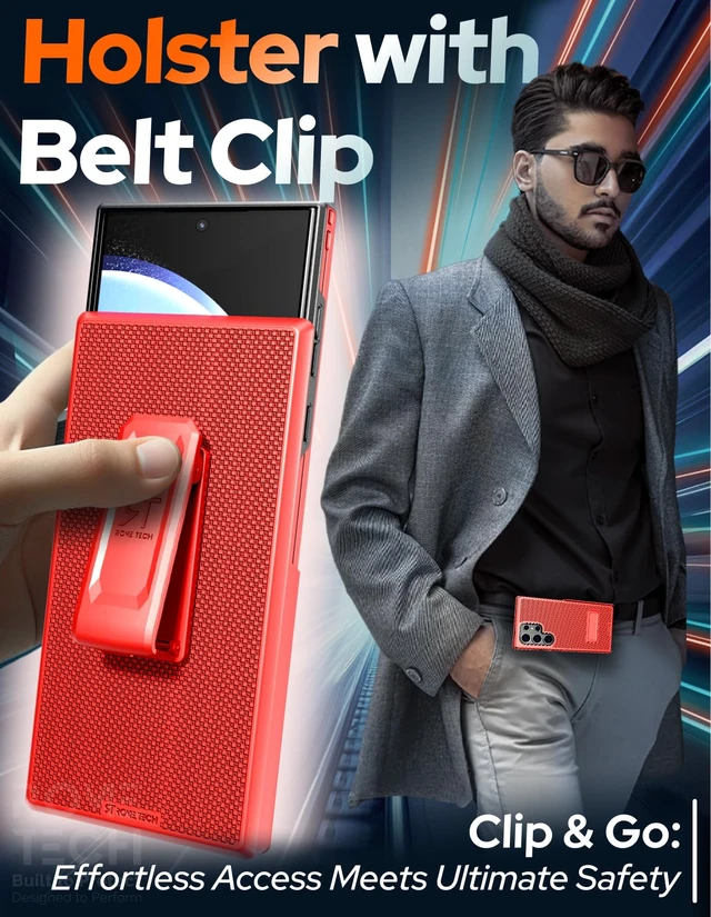 Alt view image 4 of 6 - Samsung Galaxy S24 Ultra Magsafe Holster Phone Case With Belt Clip