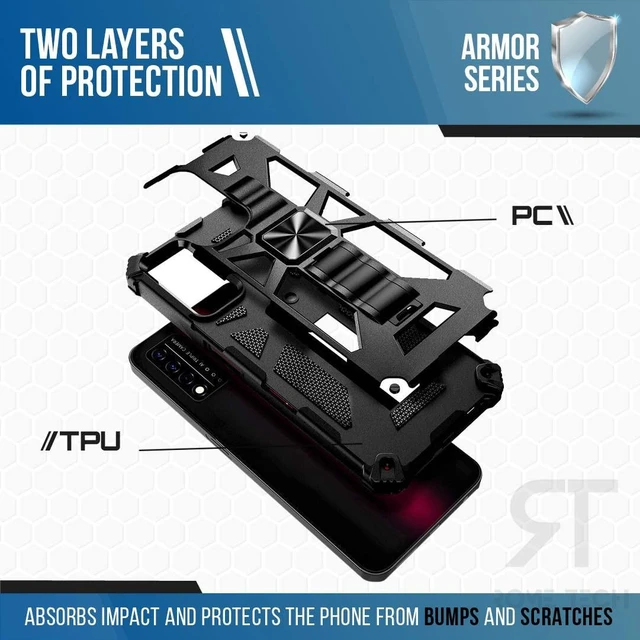 Alt view image 3 of 7 - T-Mobile REVVL V+ 5G Armor Case Kickstand & Magnetic Mount