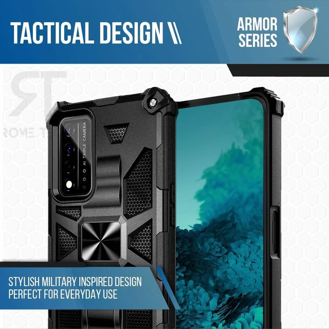 Alt view image 5 of 7 - T-Mobile REVVL V+ 5G Armor Case Kickstand & Magnetic Mount