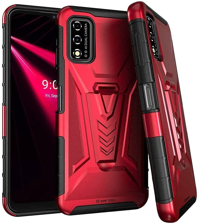 Main image of T-Mobile Revvl V 4G Dual-Layer Holster Case with Kickstand