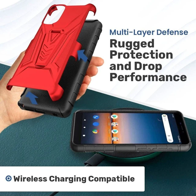 Alt view image 6 of 7 - T-Mobile Revvl V 4G Dual-Layer Holster Case with Kickstand