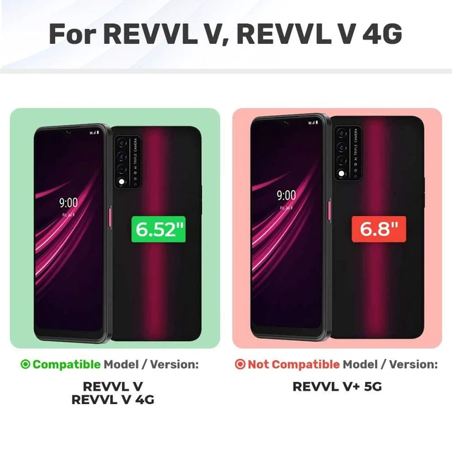 Alt view image 2 of 7 - T-Mobile Revvl V 4G Dual-Layer Holster Case with Kickstand