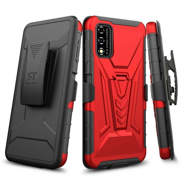 Alt view image 7 of 7 - T-Mobile Revvl V 4G Dual-Layer Holster Case with Kickstand