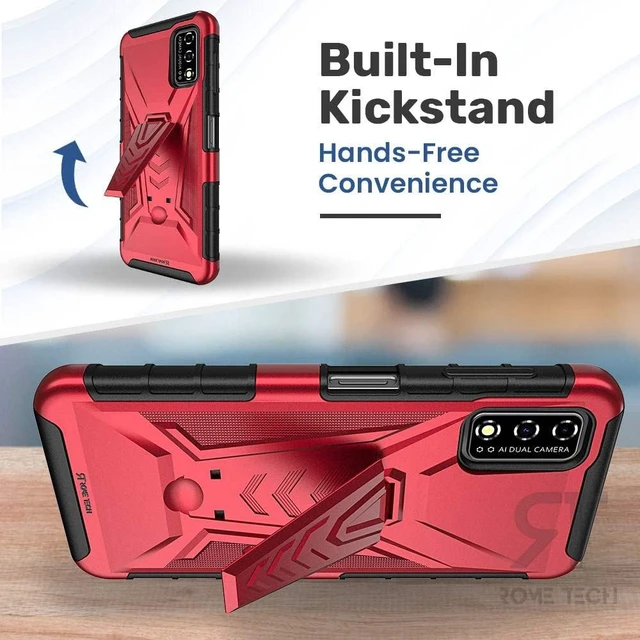 Alt view image 5 of 7 - T-Mobile Revvl V 4G Dual-Layer Holster Case with Kickstand
