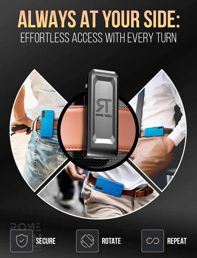 Alt view image 5 of 7 - Designed for Samsung Galaxy A14 5G Case with Belt Clip Holster - Kickstand Cover Phone Case - Blue Case & Black Holster