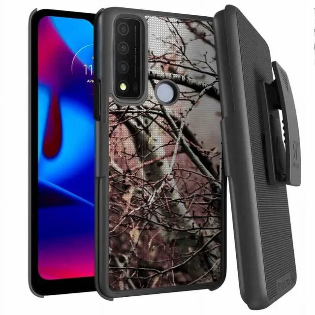 Alt view image 6 of 7 - TCL 30 XE 5G 6.52" (2022) Rome Tech Rome Tech Shell Holster Combo Case - Camo Tree