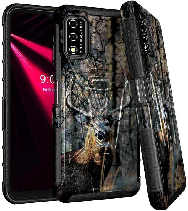 Main image of T-Mobile Revvl V 4G Dual-Layer Holster Case with Kickstand