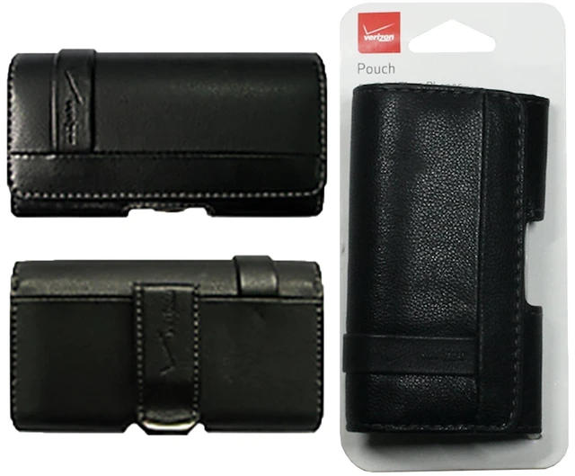 Main image of Verizon Universal Leather Pouch With Belt Clip Fits Most PHONES up to 3.5