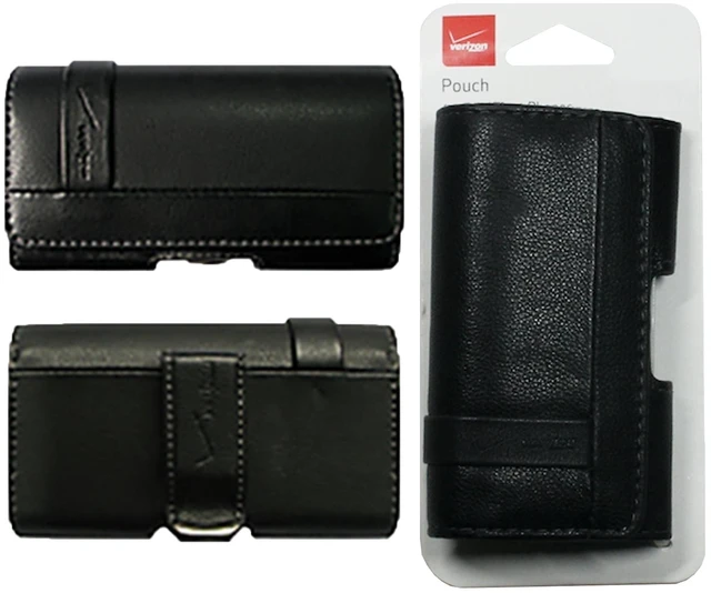 Alt view image 2 of 2 - Verizon Universal Leather Pouch With Belt Clip Fits Most PHONES up to 3.5