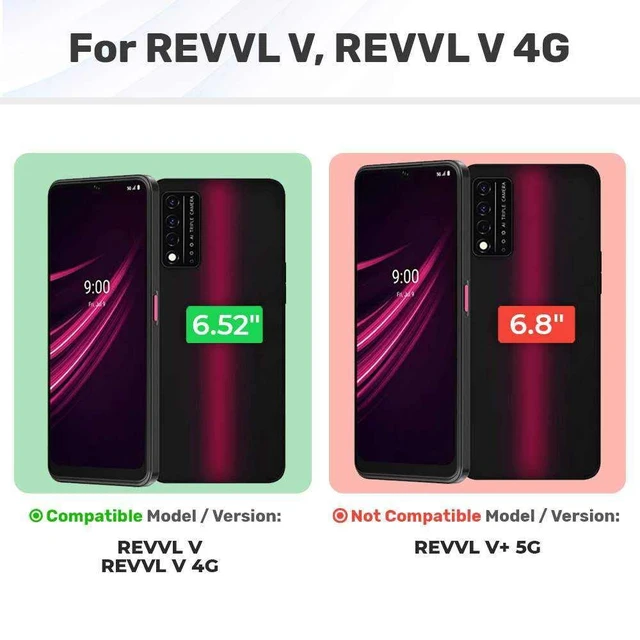 Alt view image 2 of 7 - T-Mobile Revvl V 4G Dual-Layer Holster Case with Kickstand
