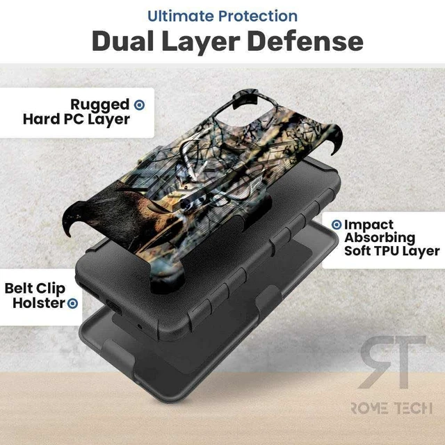 Alt view image 4 of 7 - T-Mobile Revvl V 4G Dual-Layer Holster Case with Kickstand