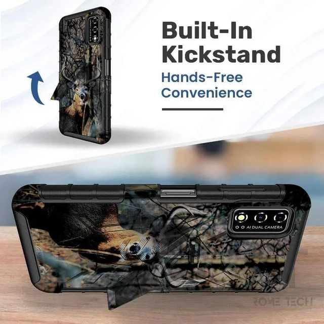 Alt view image 5 of 7 - T-Mobile Revvl V 4G Dual-Layer Holster Case with Kickstand