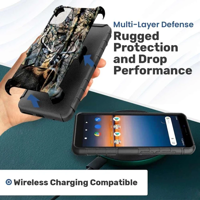 Alt view image 6 of 7 - T-Mobile Revvl V 4G Dual-Layer Holster Case with Kickstand