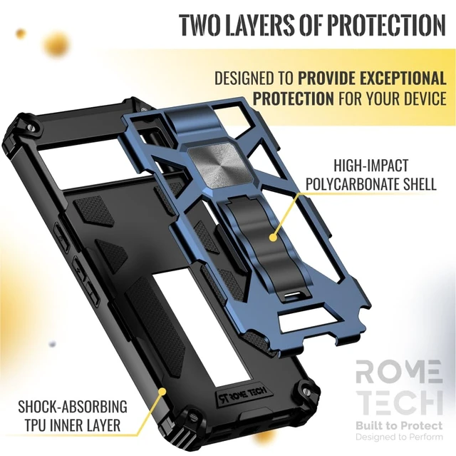 Alt view image 3 of 6 - Google Pixel 8 Armor Case with Kickstand & Magnetic Mount