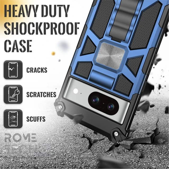 Alt view image 6 of 6 - Google Pixel 8 Armor Case with Kickstand & Magnetic Mount