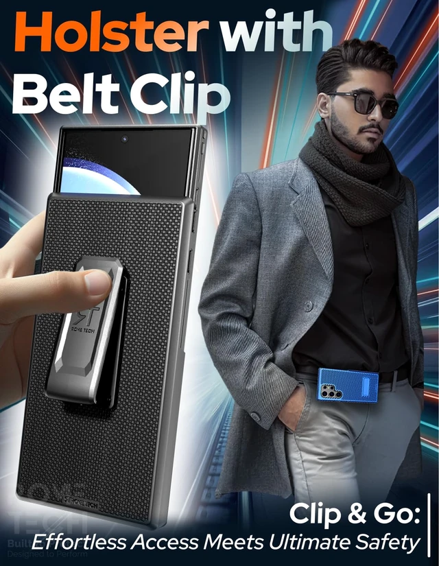 Alt view image 4 of 7 - Samsung Galaxy S24 Ultra Magsafe Holster Phone Case With Belt Clip