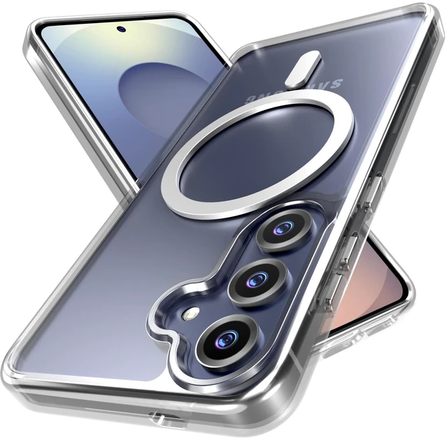 Main image of Samsung Galaxy S25 Hybrid Shockproof Clear Slim Acrylic Case with MagSafe