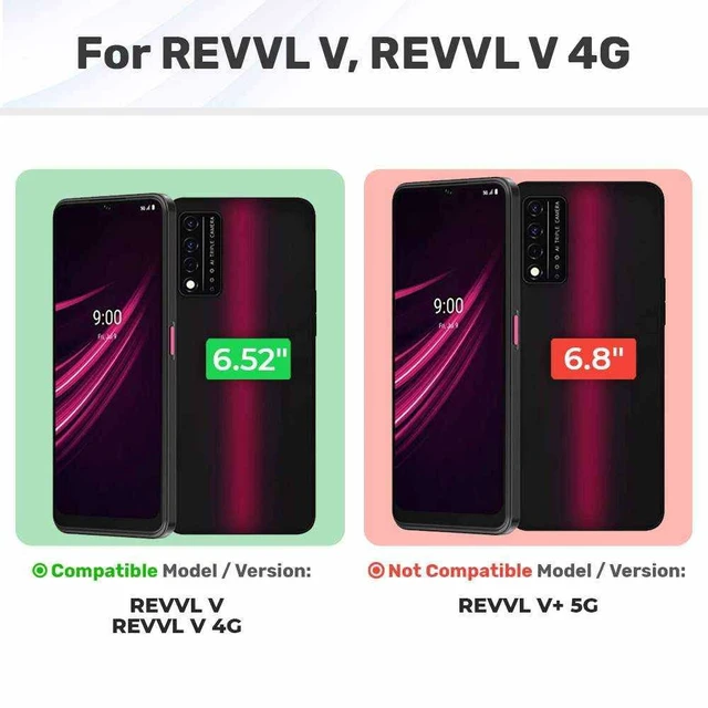 Alt view image 2 of 7 - T-Mobile Revvl V 4G Dual-Layer Holster Case with Kickstand