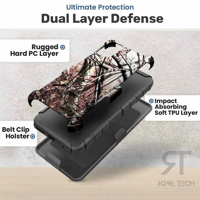 Alt view image 4 of 7 - T-Mobile Revvl V 4G Dual-Layer Holster Case with Kickstand