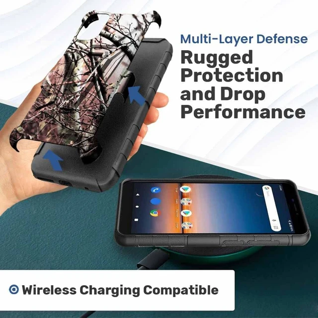 Alt view image 6 of 7 - T-Mobile Revvl V 4G Dual-Layer Holster Case with Kickstand