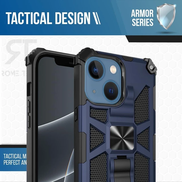 Alt view image 5 of 6 - Apple iPhone 13 Armor Case Kickstand & Magnetic Mount