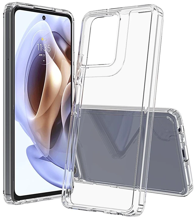Main image of Moto G Power 5G (2025) Hybrid Shockproof Clear Slim Acrylic Case