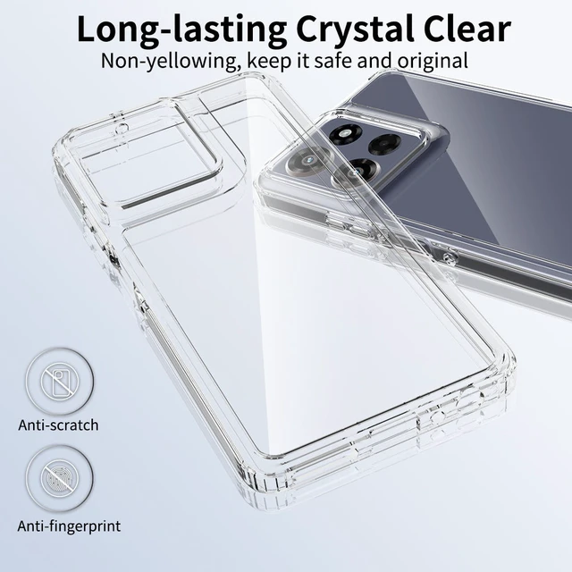 Alt view image 2 of 7 - Moto G Power 5G (2025) Hybrid Shockproof Clear Slim Acrylic Case
