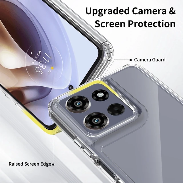 Alt view image 7 of 7 - Moto G Power 5G (2025) Hybrid Shockproof Clear Slim Acrylic Case