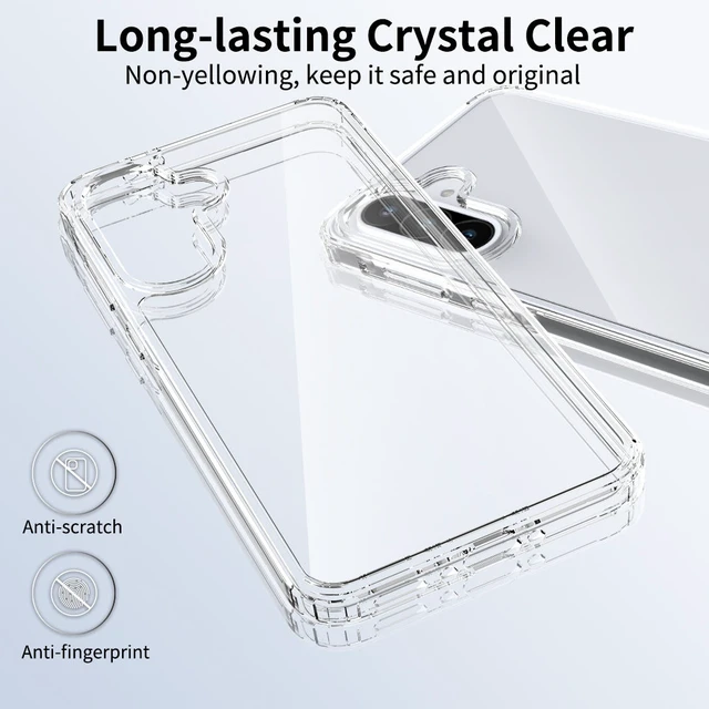 Alt view image 5 of 7 - Samsung Galaxy A36 5G (2025) Hybrid Shockproof Clear Slim Acrylic Case