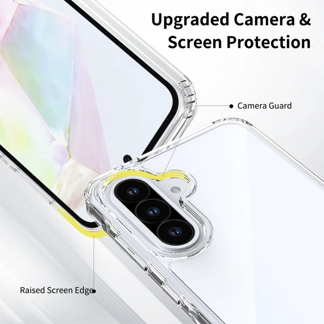 Alt view image 7 of 7 - Samsung Galaxy A36 5G (2025) Hybrid Shockproof Clear Slim Acrylic Case