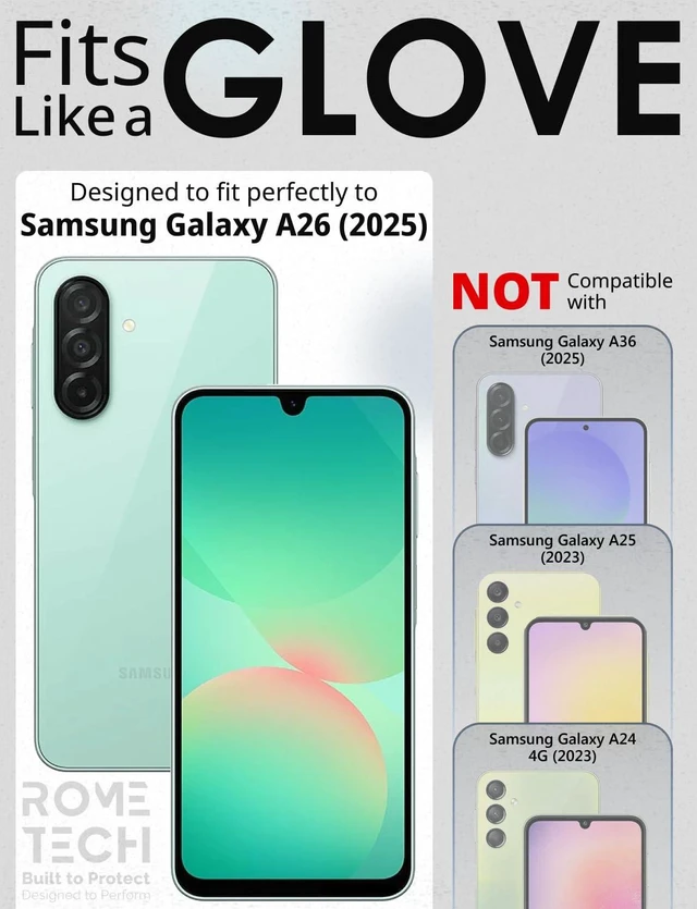 Main image of Samsung Galaxy A26 5G (2025) Hybrid Shockproof Clear Slim Acrylic Case
