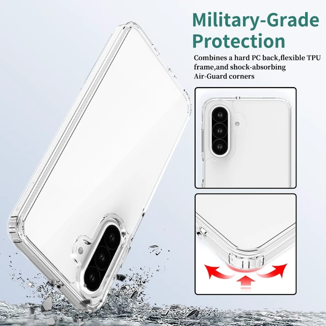 Alt view image 5 of 7 - Samsung Galaxy A26 5G (2025) Hybrid Shockproof Clear Slim Acrylic Case