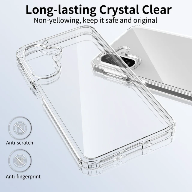 Alt view image 4 of 7 - Samsung Galaxy A26 5G (2025) Hybrid Shockproof Clear Slim Acrylic Case
