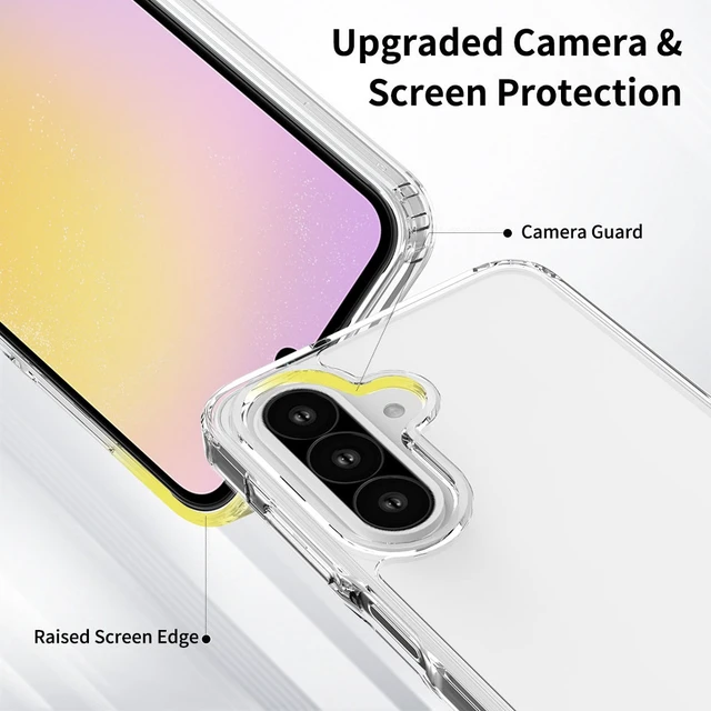 Alt view image 7 of 7 - Samsung Galaxy A26 5G (2025) Hybrid Shockproof Clear Slim Acrylic Case