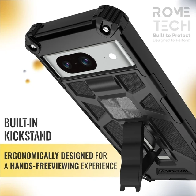 Alt view image 5 of 6 - Google Pixel 8 Armor Case with Kickstand & Magnetic Mount