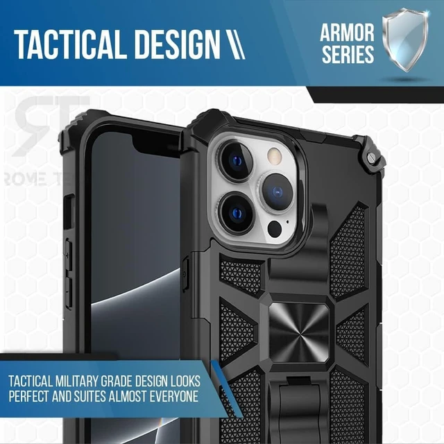 Alt view image 5 of 6 - Apple iPhone 13 Pro Armor Case Kickstand & Magnetic Mount