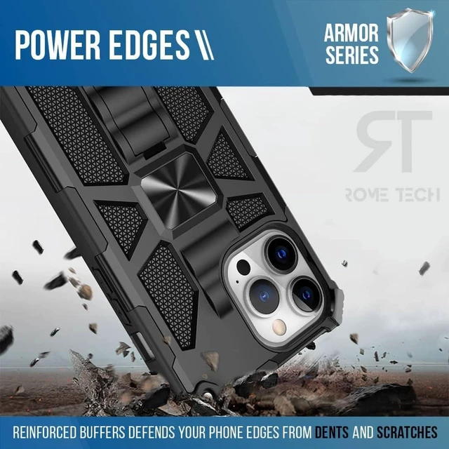 Alt view image 6 of 6 - Apple iPhone 13 Pro Armor Case Kickstand & Magnetic Mount
