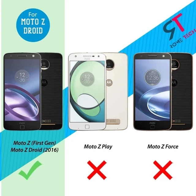 Alt view image 6 of 7 - Motorola Moto Z Droid (1st Gen - 2016) Rome Tech Bumper Case