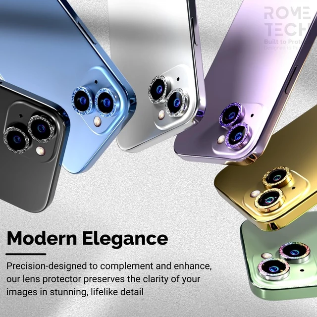 Alt view image 6 of 6 - Apple iPhone 15 (2023) Camera Lens Protector Glitter Powder Lens