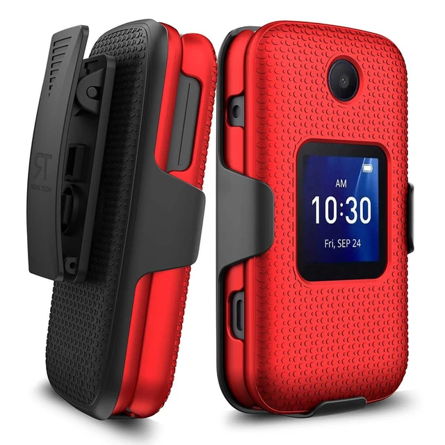 Alt view image 5 of 7 - Rome Tech TCL Flip/Alcatel Go Flip 4 Holster Case - Teal