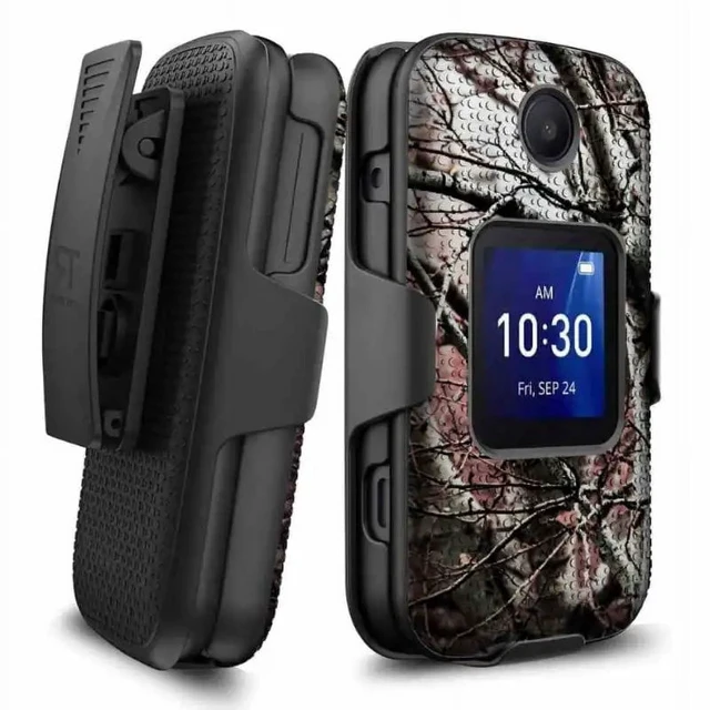 Alt view image 4 of 7 - Rome Tech TCL Flip/Alcatel Go Flip 4 Holster Case - Teal